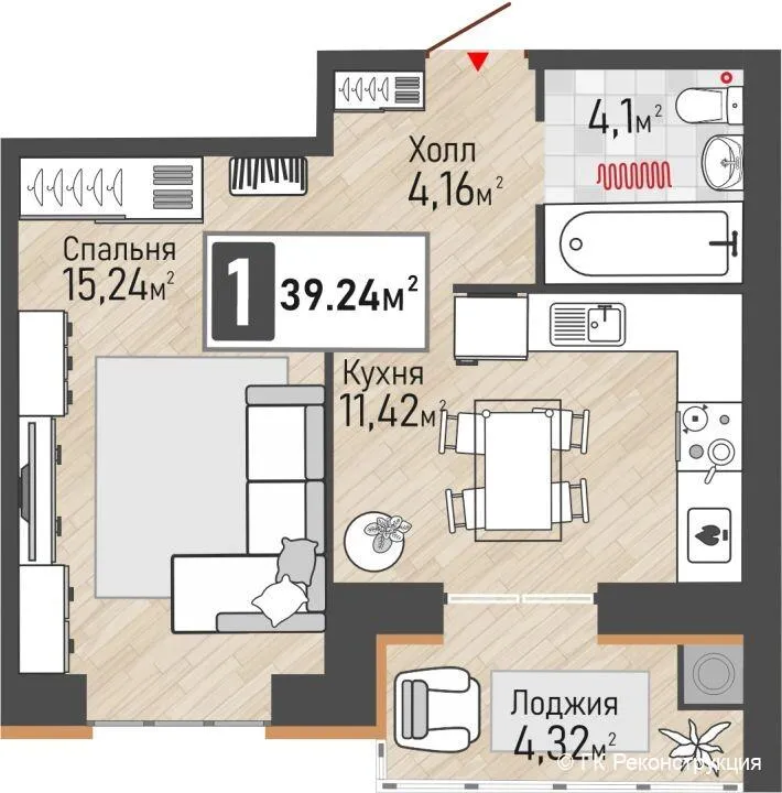 Планировка К1-39.24-3