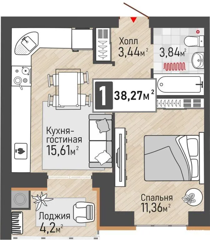 Планировка К1-38.27-3