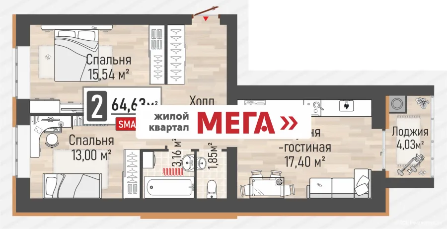 Планировка К2-62.62-3